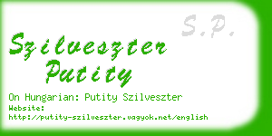 szilveszter putity business card